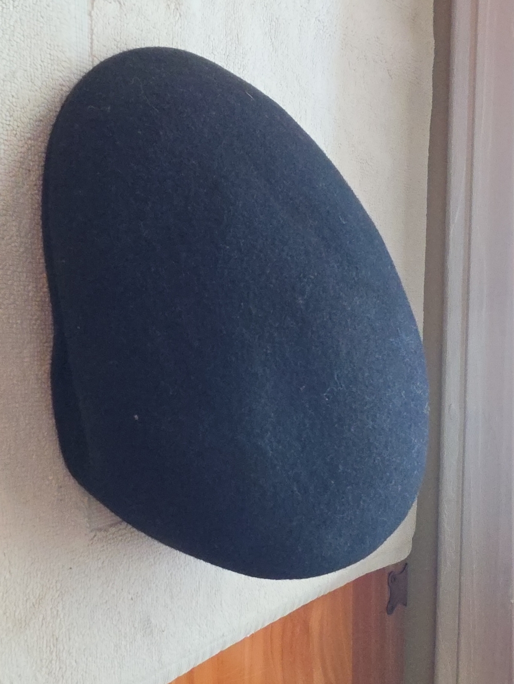 Biltmore Black Wool Hat with Branded Gold-Tone Plaque